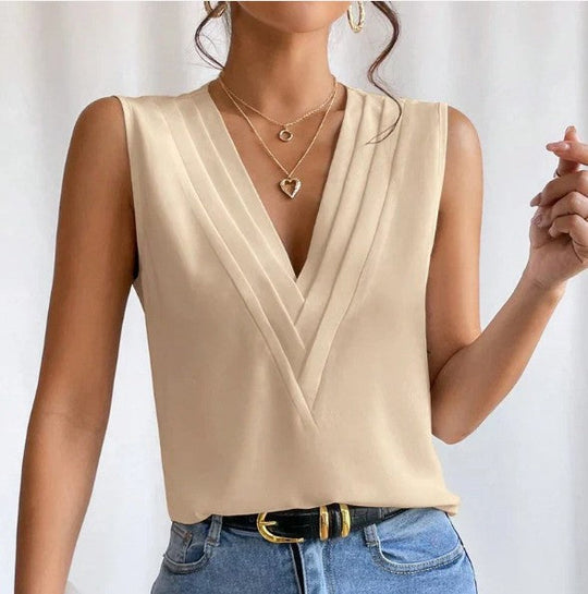 Fresia Mouwloze Blouse-Top