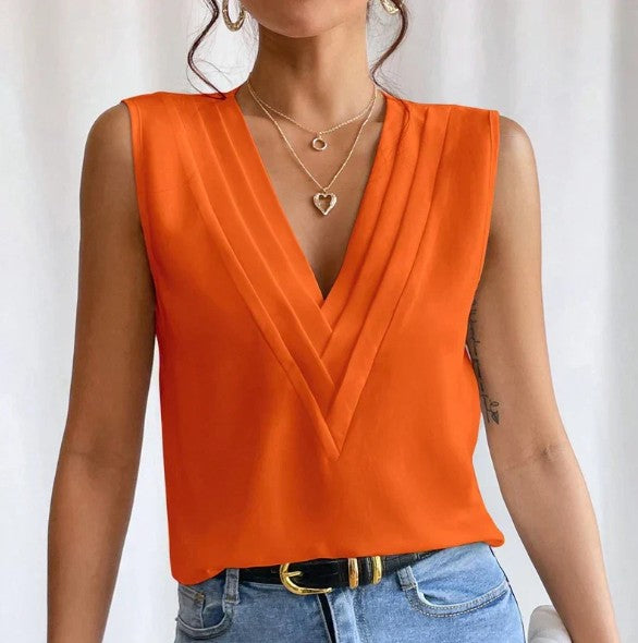 Fresia Mouwloze Blouse-Top
